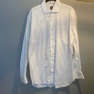 Peter Millar White Dress LongSleeve 16.5 /42cm (L)